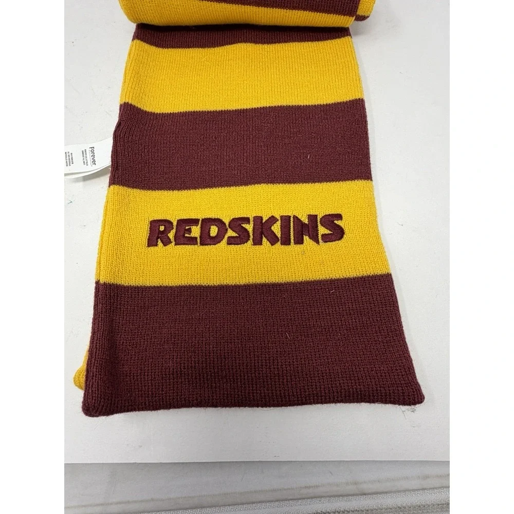 Washington Redskins NFL Knit Scarf Forever Collectibles NWT Burgundy Gold Stripe